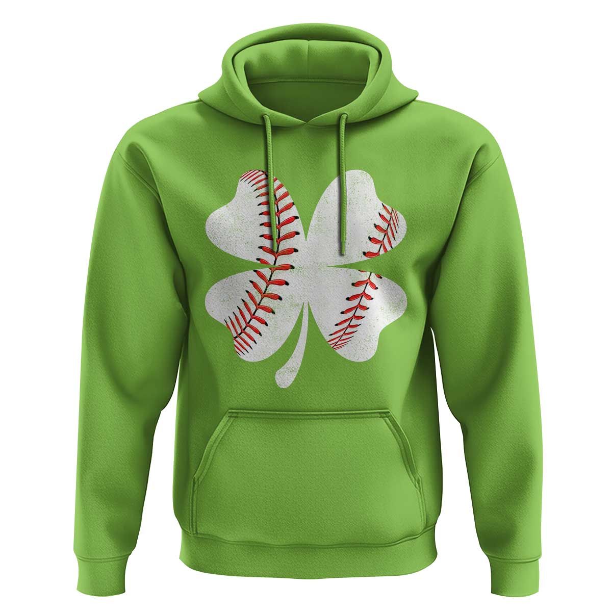 Funny Baseball St Patricks Day Vintage Clover Hoodie