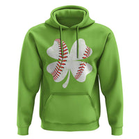 Funny Baseball St Patricks Day Vintage Clover Hoodie