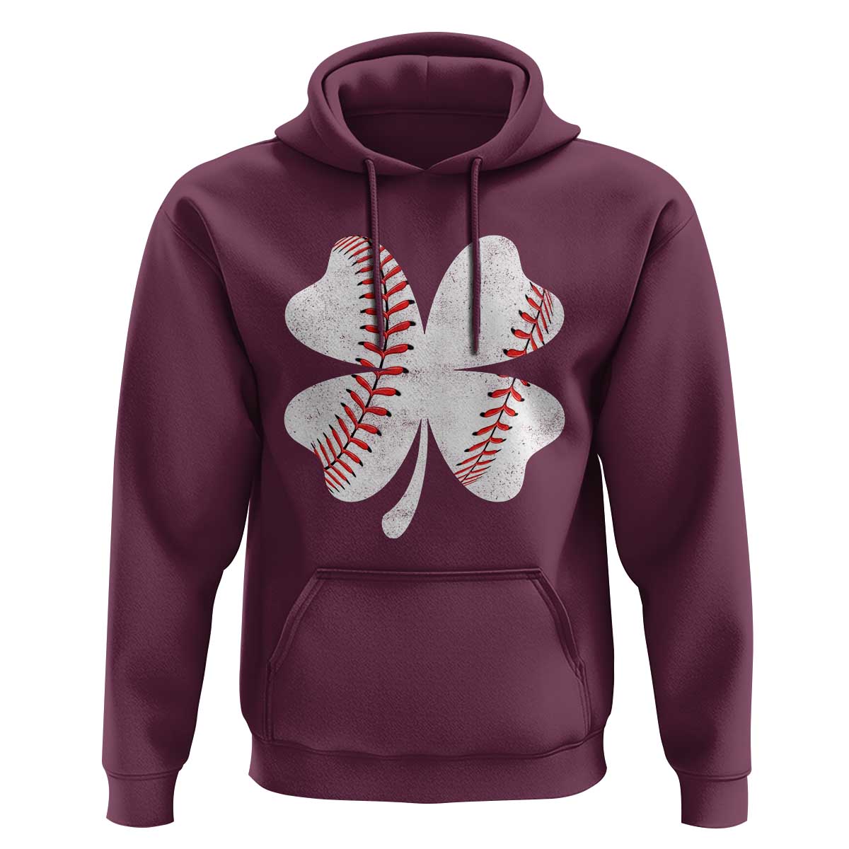 Funny Baseball St Patricks Day Vintage Clover Hoodie
