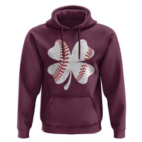 Funny Baseball St Patricks Day Vintage Clover Hoodie