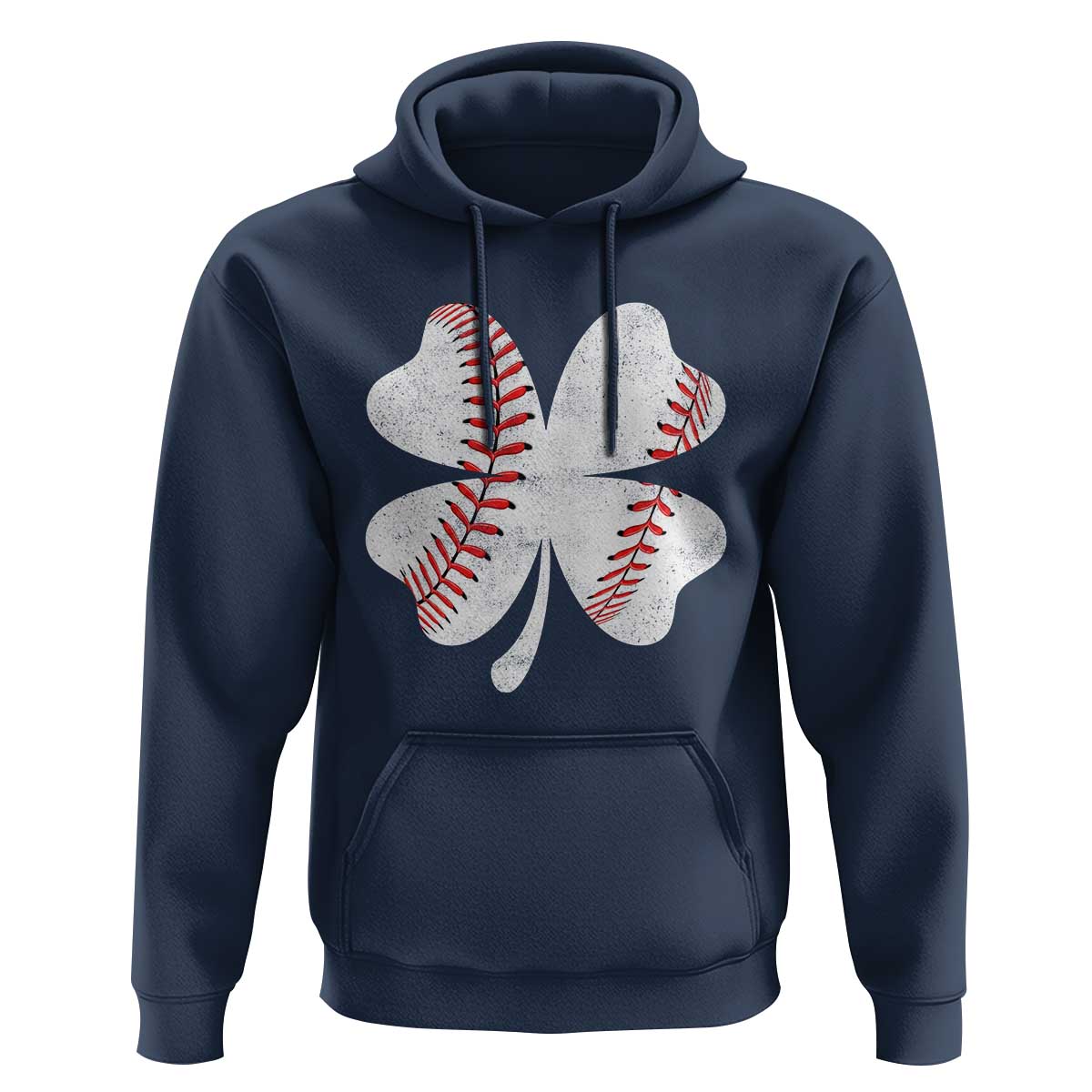 Funny Baseball St Patricks Day Vintage Clover Hoodie