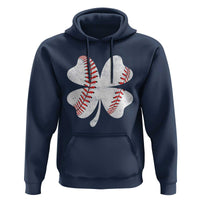 Funny Baseball St Patricks Day Vintage Clover Hoodie