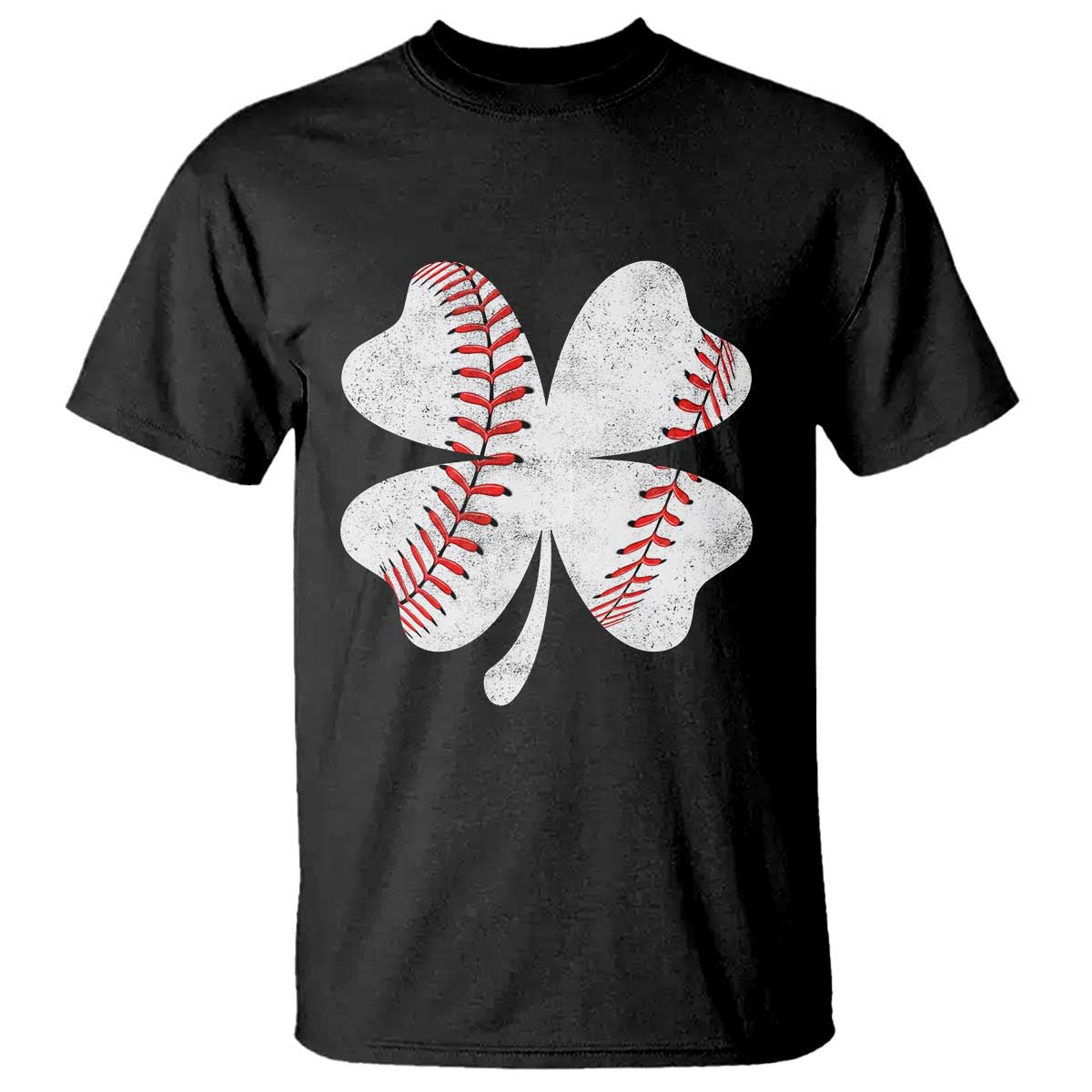 Funny Baseball St Patricks Day Vintage Clover T Shirt