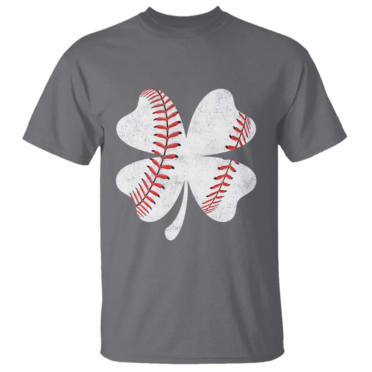 Funny Baseball St Patricks Day Vintage Clover T Shirt