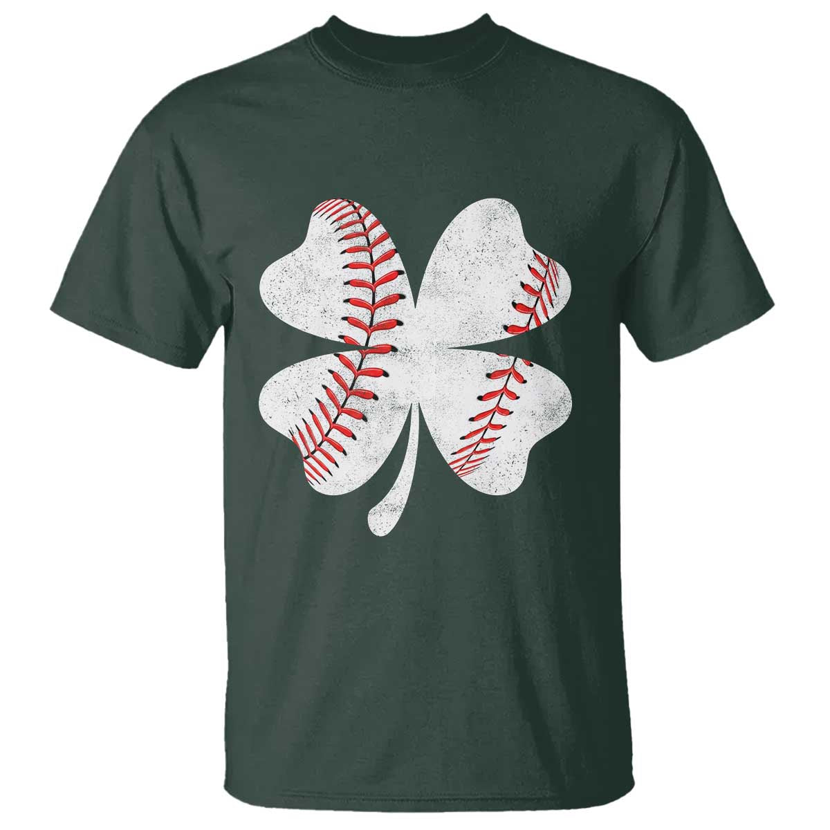 Funny Baseball St Patricks Day Vintage Clover T Shirt