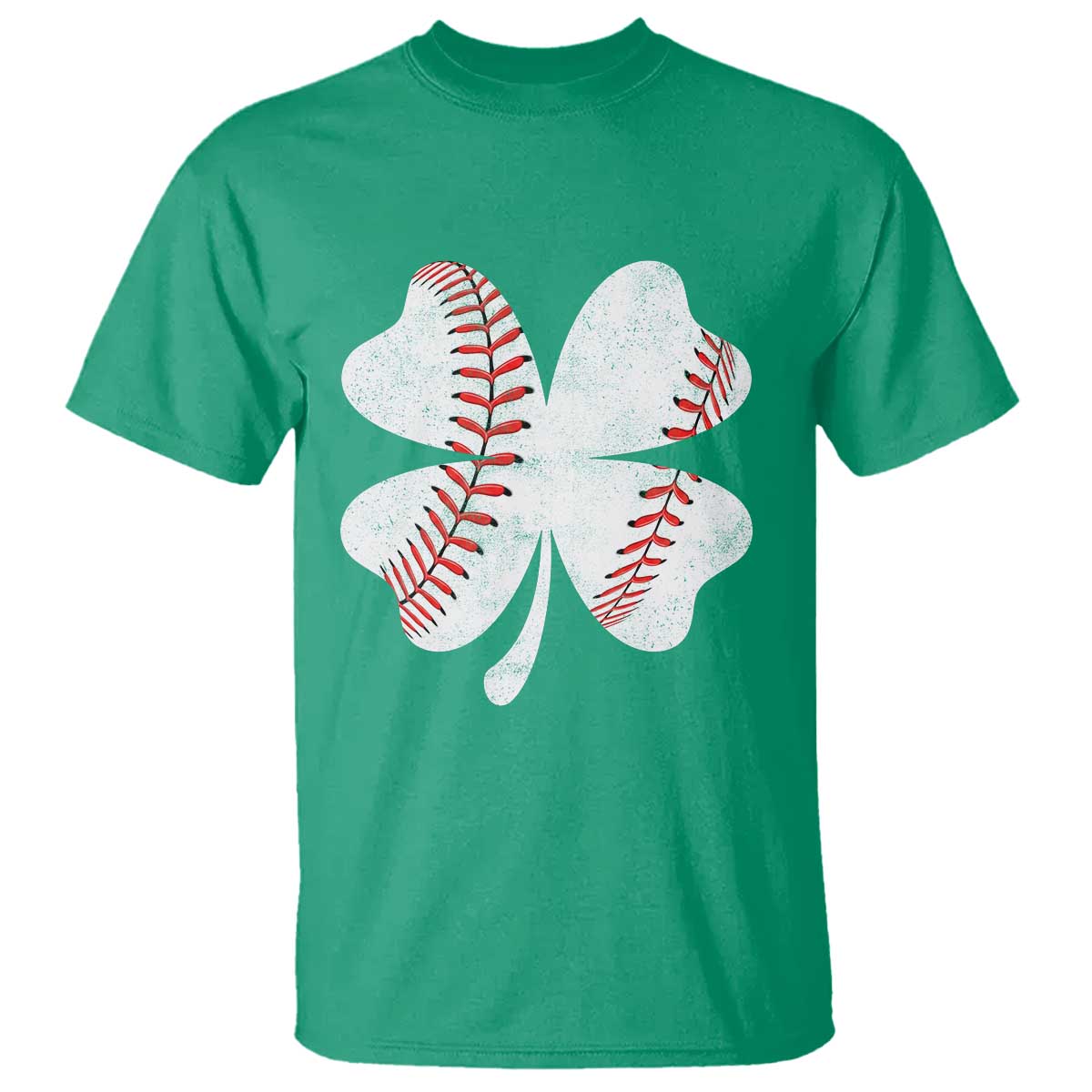 Funny Baseball St Patricks Day Vintage Clover T Shirt