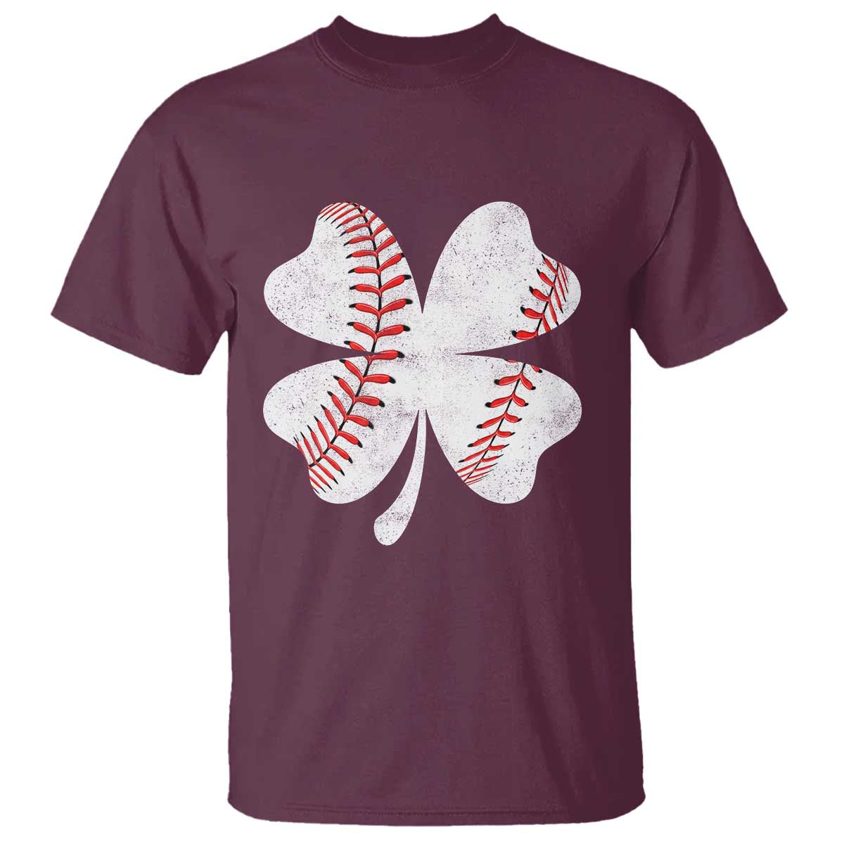 Funny Baseball St Patricks Day Vintage Clover T Shirt