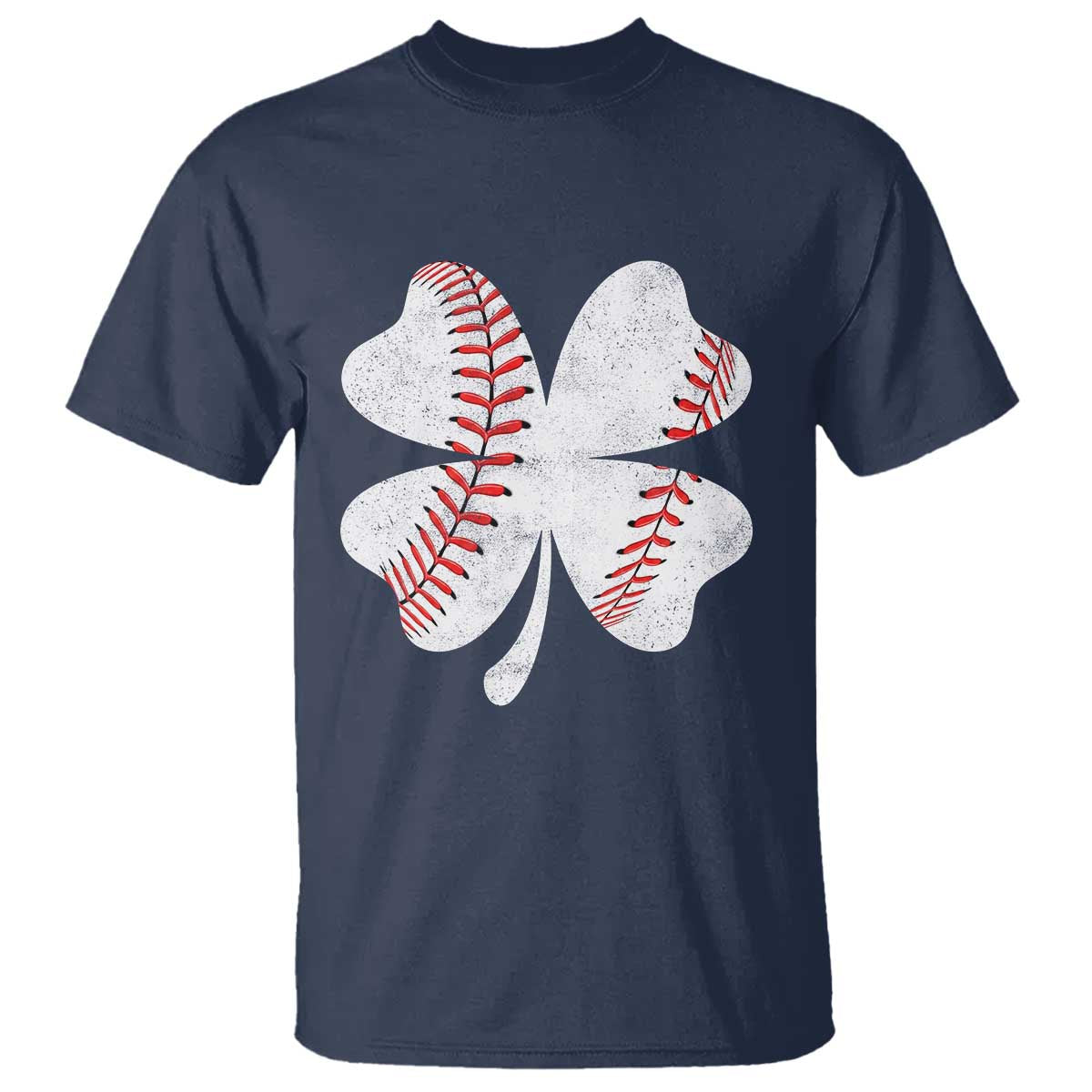 Funny Baseball St Patricks Day Vintage Clover T Shirt