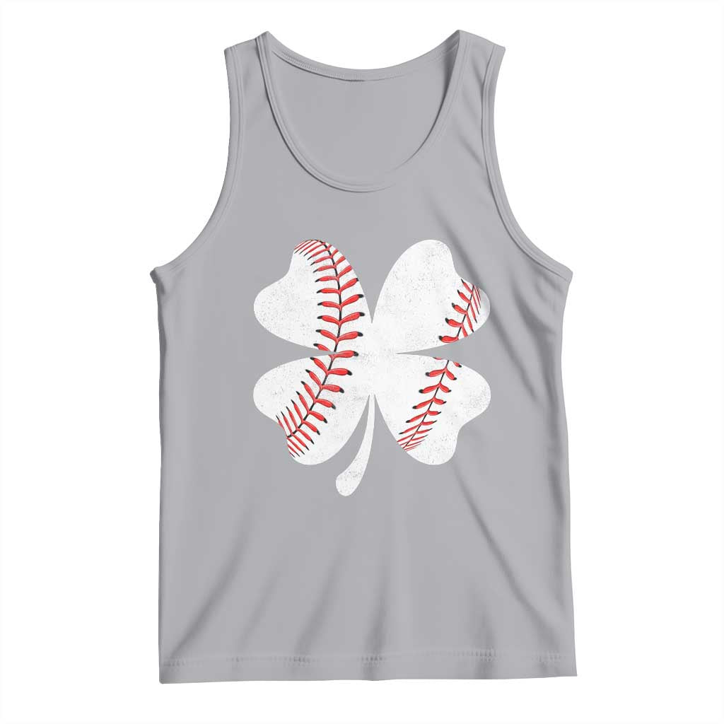 Funny Baseball St Patricks Day Vintage Clover Tank Top