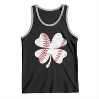 Funny Baseball St Patricks Day Vintage Clover Tank Top