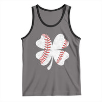Funny Baseball St Patricks Day Vintage Clover Tank Top