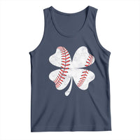 Funny Baseball St Patricks Day Vintage Clover Tank Top