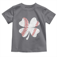 Funny Baseball St Patricks Day Vintage Clover Toddler T Shirt