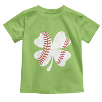 Funny Baseball St Patricks Day Vintage Clover Toddler T Shirt
