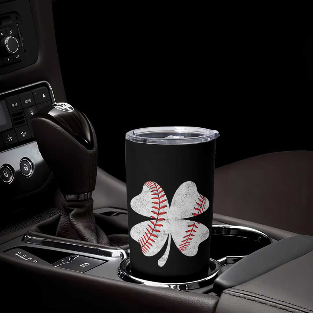 Funny Baseball St Patricks Day Vintage Clover Tumbler Cup