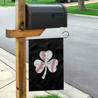 Funny Baseball St Patricks Day Distressed Shamrock Garden Flag