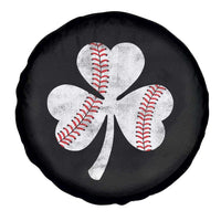 Funny Baseball St Patricks Day Distressed Shamrock Spare Tire Cover