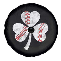 Funny Baseball St Patricks Day Distressed Shamrock Spare Tire Cover