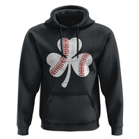Funny Baseball St Patricks Day Distressed Shamrock Hoodie