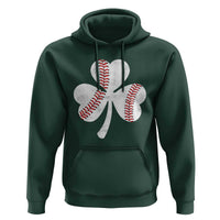 Funny Baseball St Patricks Day Distressed Shamrock Hoodie