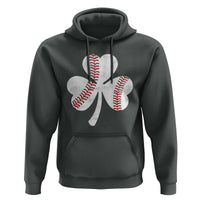 Funny Baseball St Patricks Day Distressed Shamrock Hoodie