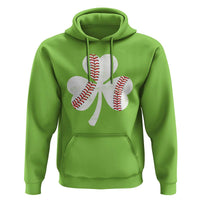 Funny Baseball St Patricks Day Distressed Shamrock Hoodie
