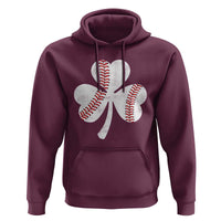 Funny Baseball St Patricks Day Distressed Shamrock Hoodie