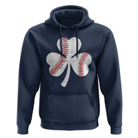 Funny Baseball St Patricks Day Distressed Shamrock Hoodie