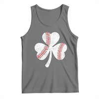 Funny Baseball St Patricks Day Distressed Shamrock Tank Top