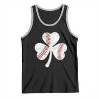 Funny Baseball St Patricks Day Distressed Shamrock Tank Top