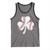 Funny Baseball St Patricks Day Distressed Shamrock Tank Top
