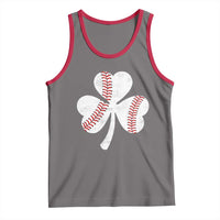 Funny Baseball St Patricks Day Distressed Shamrock Tank Top
