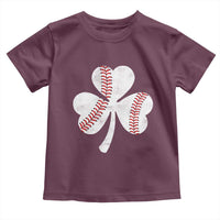 Funny Baseball St Patricks Day Distressed Shamrock Toddler T Shirt