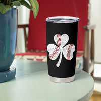 Funny Baseball St Patricks Day Distressed Shamrock Tumbler Cup