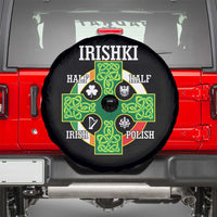 Irishki Half Irish Half Polish Spare Tire Cover Celtic Cross St Patricks