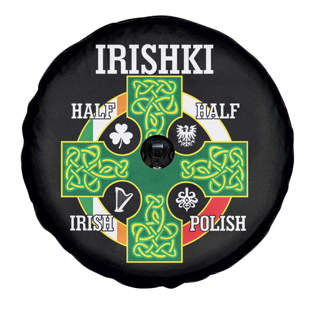 Irishki Half Irish Half Polish Spare Tire Cover Celtic Cross St Patricks