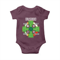 Irishki Half Irish Half Polish Baby Onesie Celtic Cross St Patricks