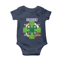 Irishki Half Irish Half Polish Baby Onesie Celtic Cross St Patricks
