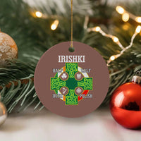 Irishki Half Irish Half Polish Ceramic Ornament Celtic Cross St Patricks - Wonder Print Shop