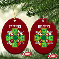 Irishki Half Irish Half Polish Ceramic Ornament Celtic Cross St Patricks - Wonder Print Shop