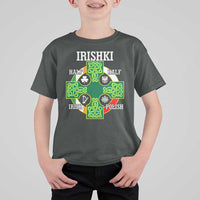 Irishki Half Irish Half Polish T Shirt For Kid Celtic Cross St Patricks