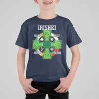 Irishki Half Irish Half Polish T Shirt For Kid Celtic Cross St Patricks