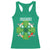 Irishki Half Irish Half Polish Racerback Tank Top Celtic Cross St Patricks