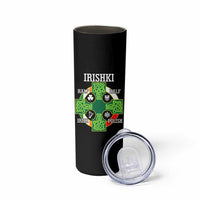 Irishki Half Irish Half Polish Skinny Tumbler Celtic Cross St Patricks