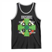 Irishki Half Irish Half Polish Tank Top Celtic Cross St Patricks