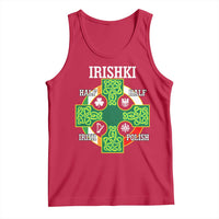 Irishki Half Irish Half Polish Tank Top Celtic Cross St Patricks