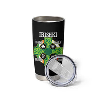 Irishki Half Irish Half Polish Tumbler Cup Celtic Cross St Patricks