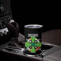 Irishki Half Irish Half Polish Tumbler Cup Celtic Cross St Patricks