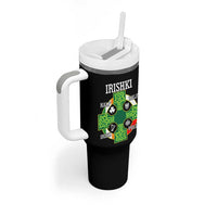 Irishki Half Irish Half Polish Tumbler With Handle Celtic Cross St Patricks