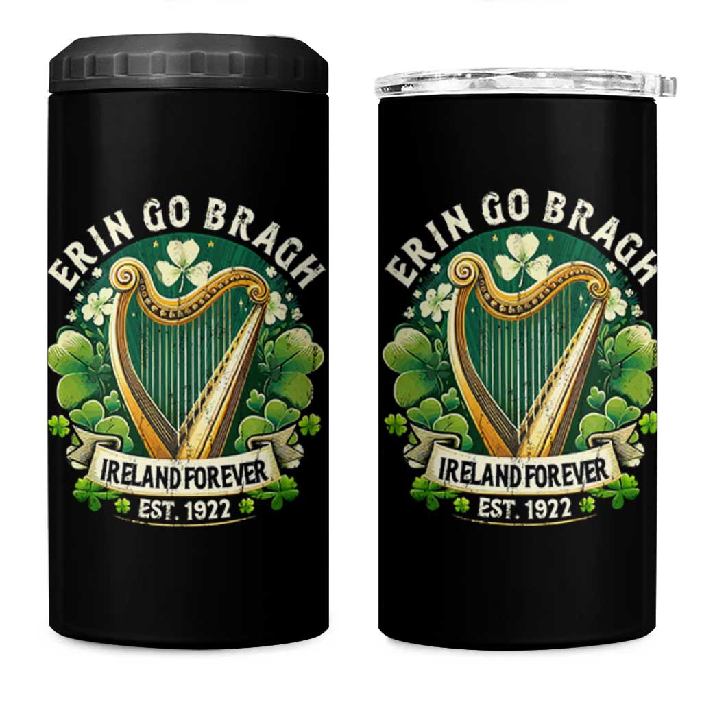 Irish Pride 4 in 1 Can Cooler Tumbler Ireland Forever Erin Go Bragh Est 1922 Harp Shamrock
